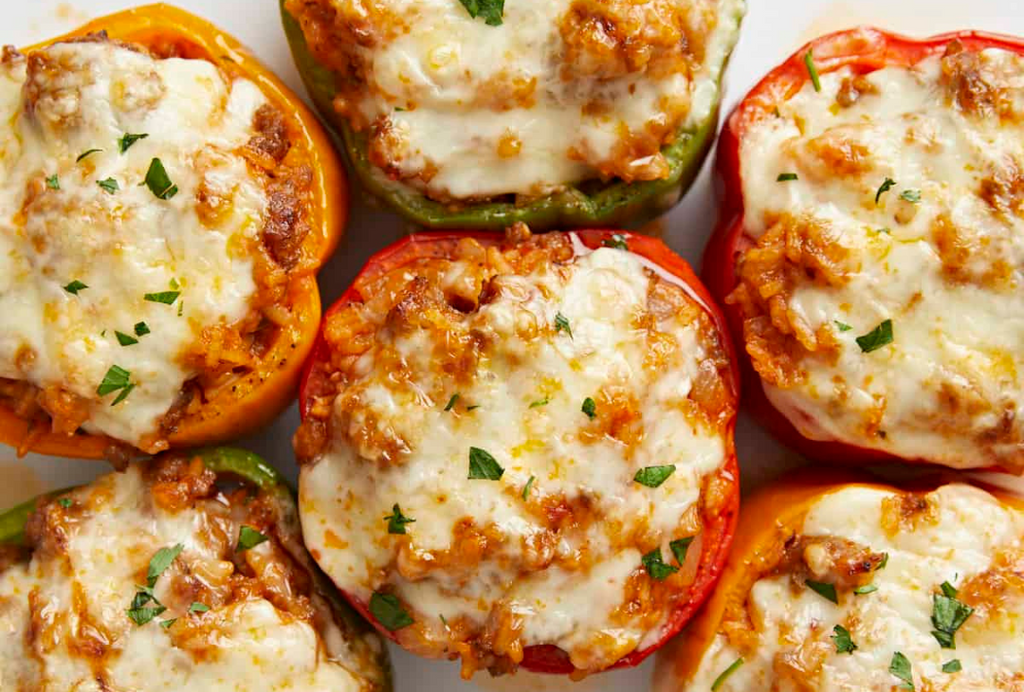 Easy Beef-Stuffed Bell Peppers