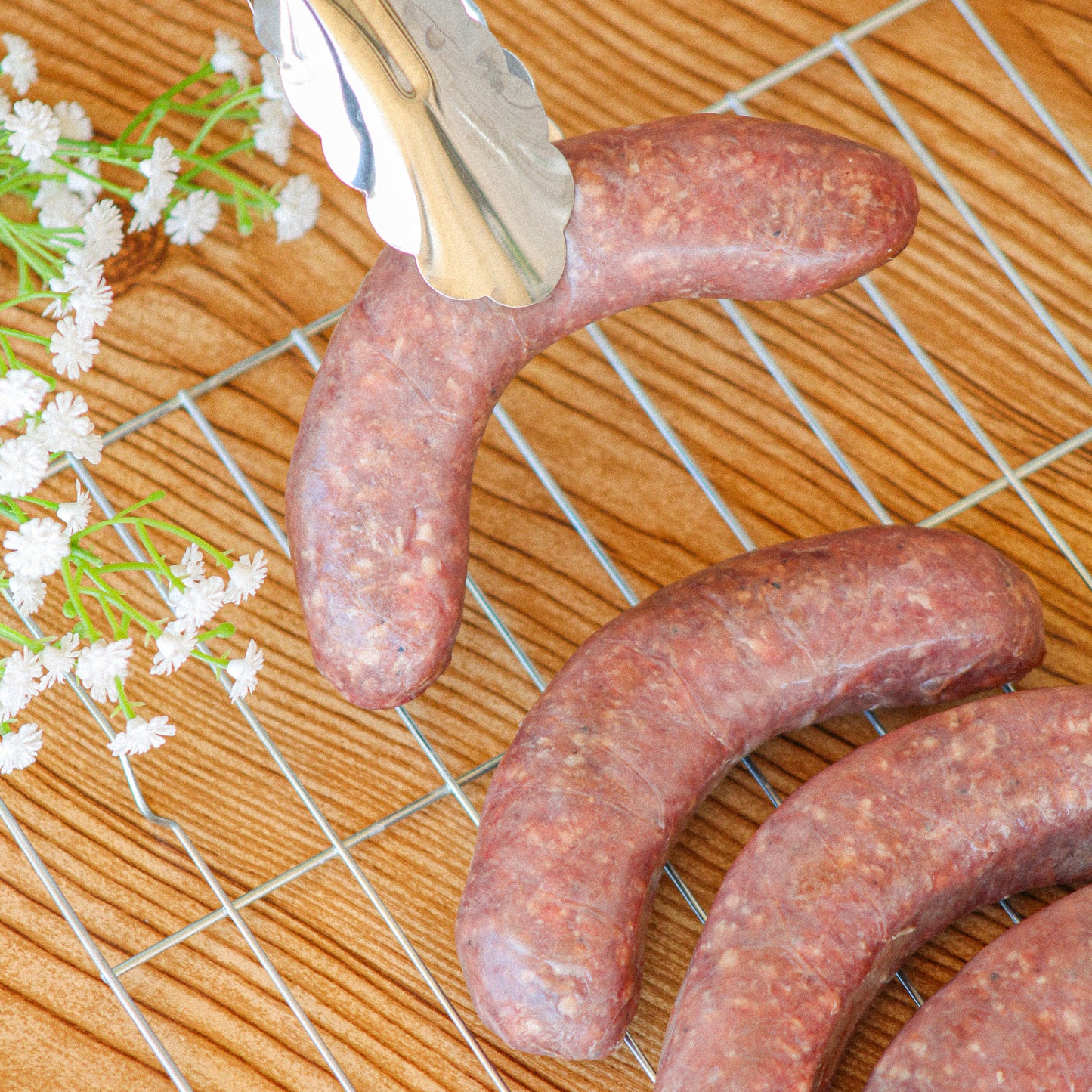 Beef Brat — grass-fed, raised on Waseda Farms