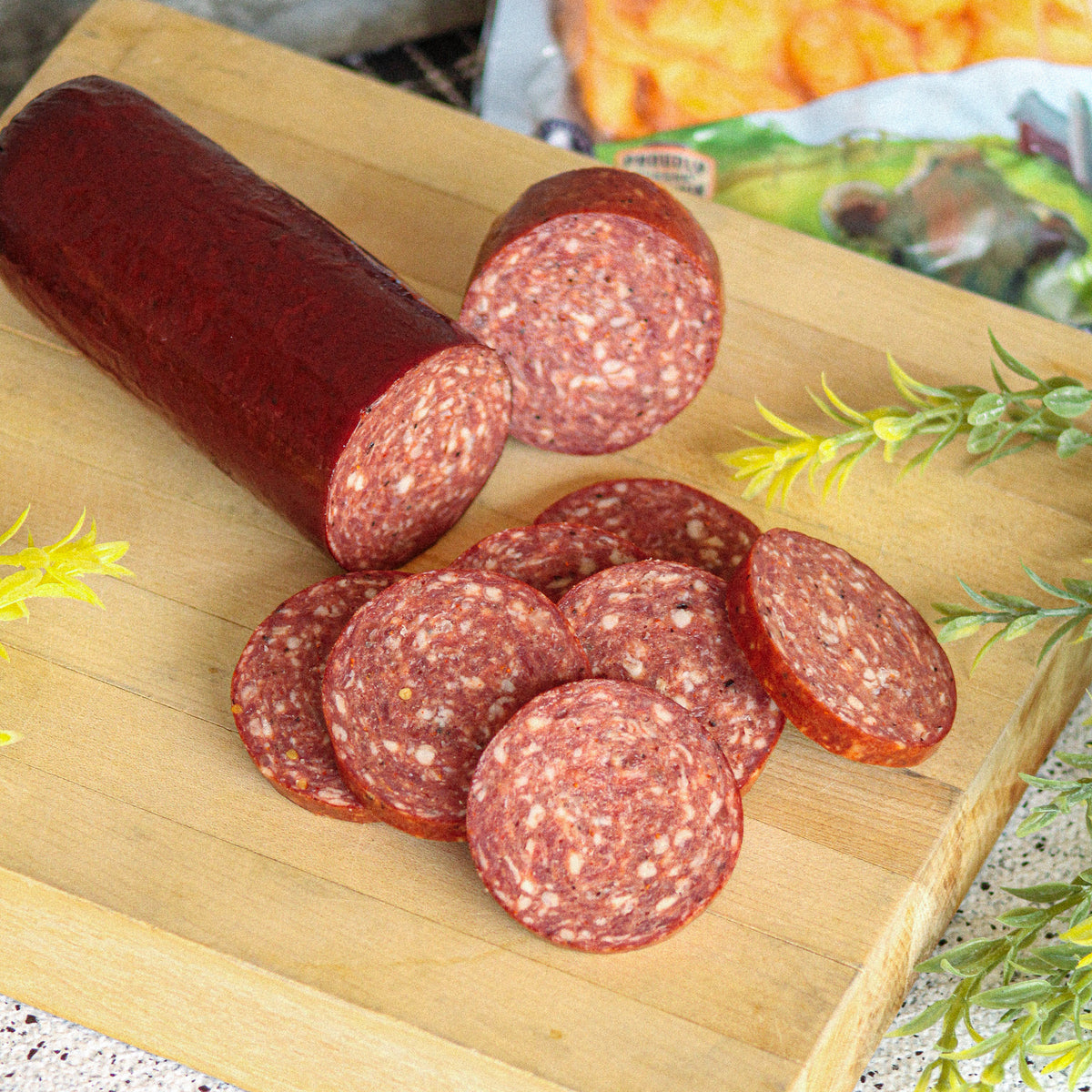 Organic Grass Fed Summer Sausage Garlic