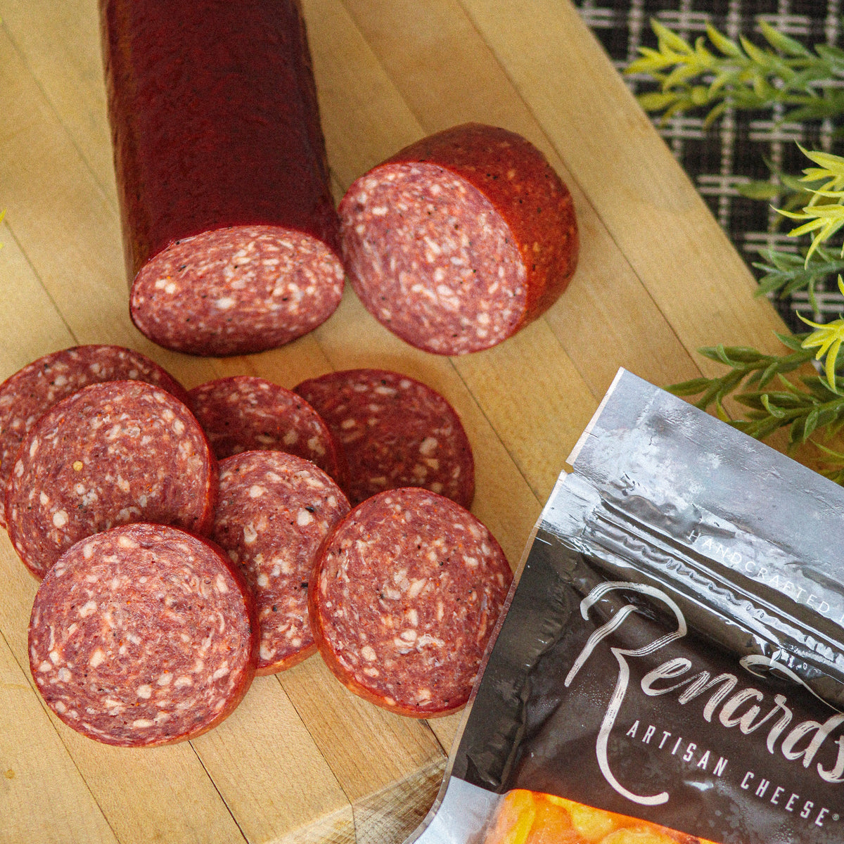 Sliced no sugar added grass-fed beef summer sausage – Waseda Farms